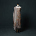 3pc Heavy Embroidered Wool Unstitched Dress Material Suit Set 53