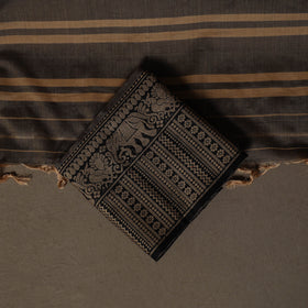 Dharwad Cotton 3pc Plain Unstitched Dress Material Suit Set with Woven Border 50