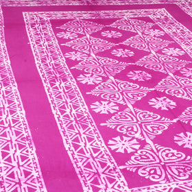 Buy Pink Hand Batik Print Bed Sheet Online at iTokri.com