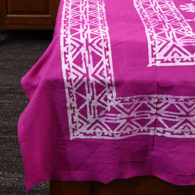 Buy Pink Hand Batik Print Bed Sheet Online at iTokri.com