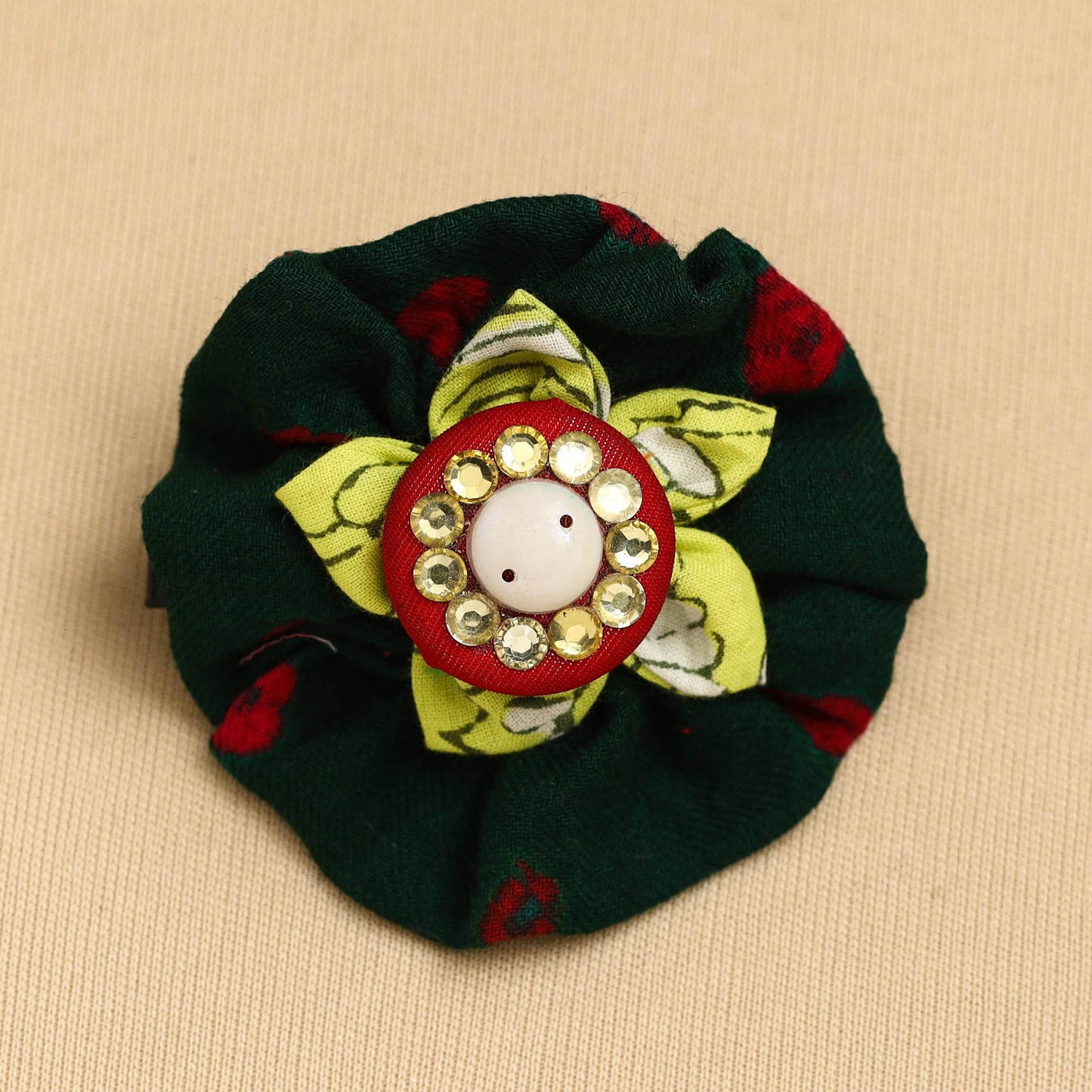 Handmade Fabric Flower Hair Clip 34