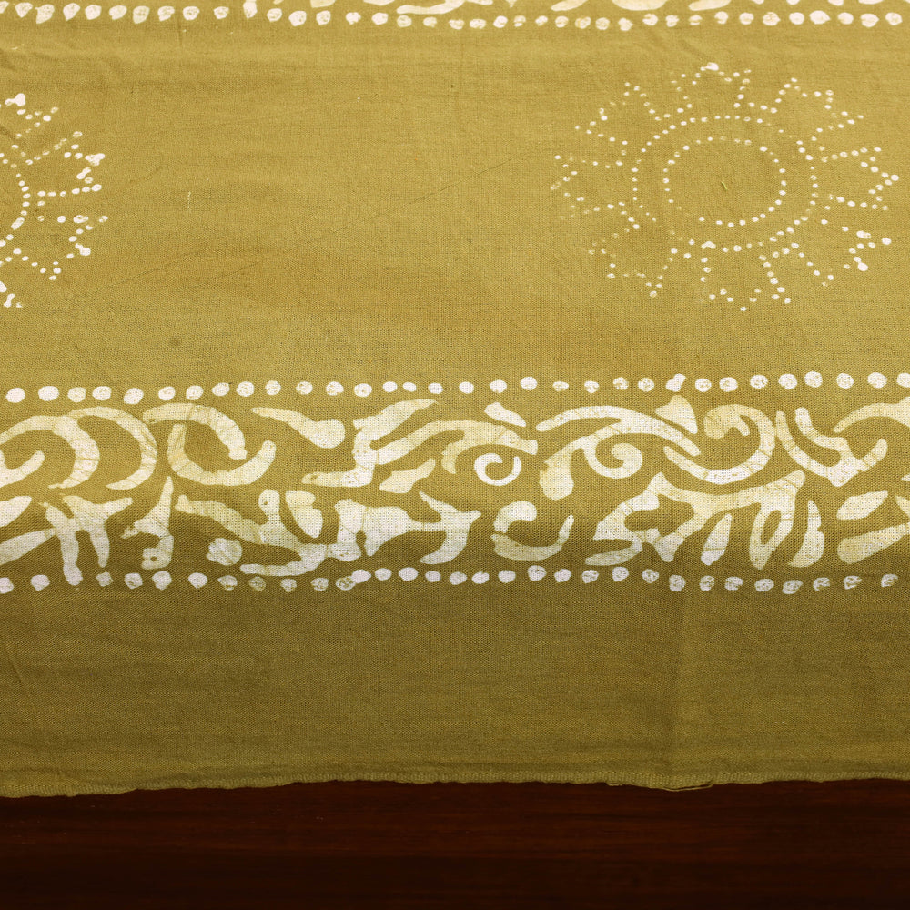 Green - Cotton Hand Batik Print Single Bedsheet (91 x 57 ) 20