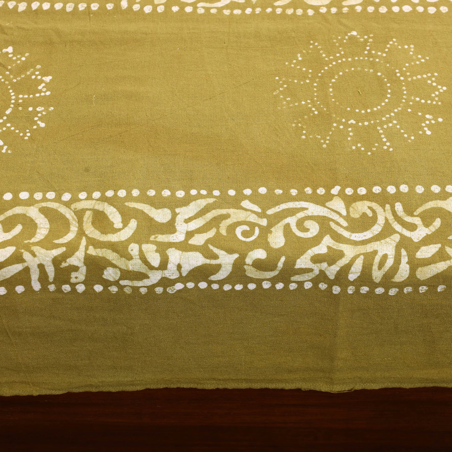 Green - Cotton Hand Batik Print Single Bedsheet (91 x 57 ) 20