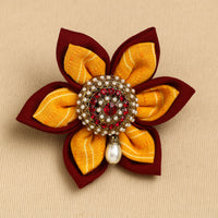 Handmade Fabric Flower Hair Clip 35