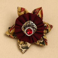 Handmade Fabric Flower Hair Clip 36