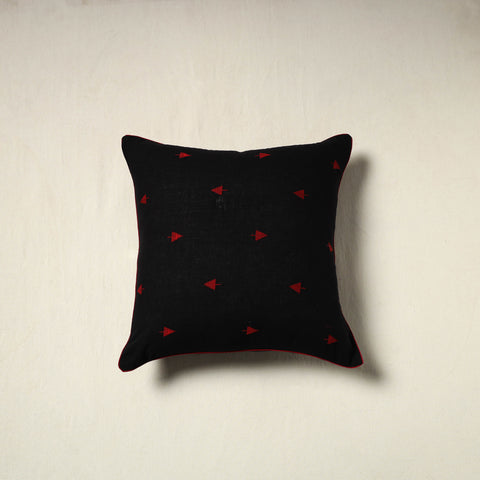 Black - Jacquard Weave Cushion Cover (16 x 16 in) 01