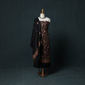 3pc Heavy Embroidered Wool Unstitched Dress Material Suit Set 62
