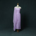 Purple - Hand Embroidered Muslin 3pc Unstitched Dress Material 20