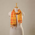 Tye-Dye Cotton Shibori Stole with Tassels