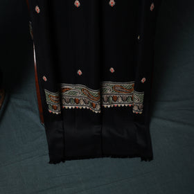 3pc Heavy Chain Stitch Embroidered Wool Unstitched Dress Material Suit Set 65