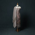 3pc Heavy Chain Stitch Embroidered Wool Unstitched Dress Material Suit Set 66