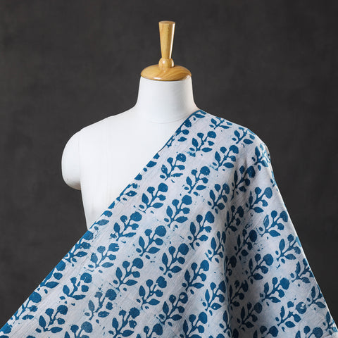 Blue - Pure Cotton Kutch Batik Print Fabric 32