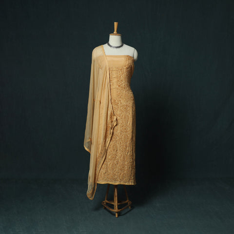Hand Embroidered Muslin 3pc Unstitched Dress Material 25