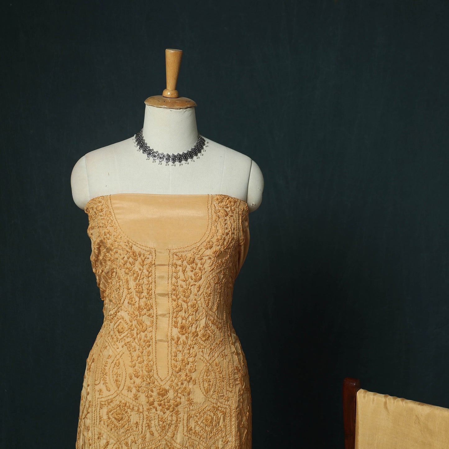 Hand Embroidered Muslin 3pc Unstitched Dress Material 25