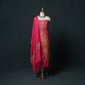 3pc Heavy Chain Stitch Embroidered Wool Unstitched Dress Material Suit Set 70