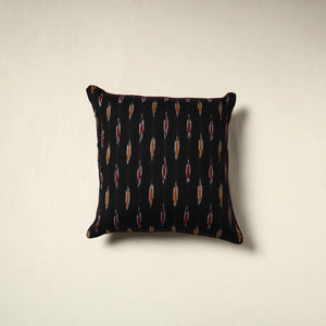 Black - Pochampally Ikat Weave Cushion Cover (16 x 16 in) 16