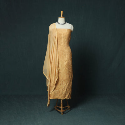 Hand Embroidered Muslin 3pc Unstitched Dress Material 26
