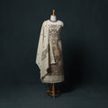3pc Heavy Chain Stitch Embroidered Wool Unstitched Dress Material Suit Set 71