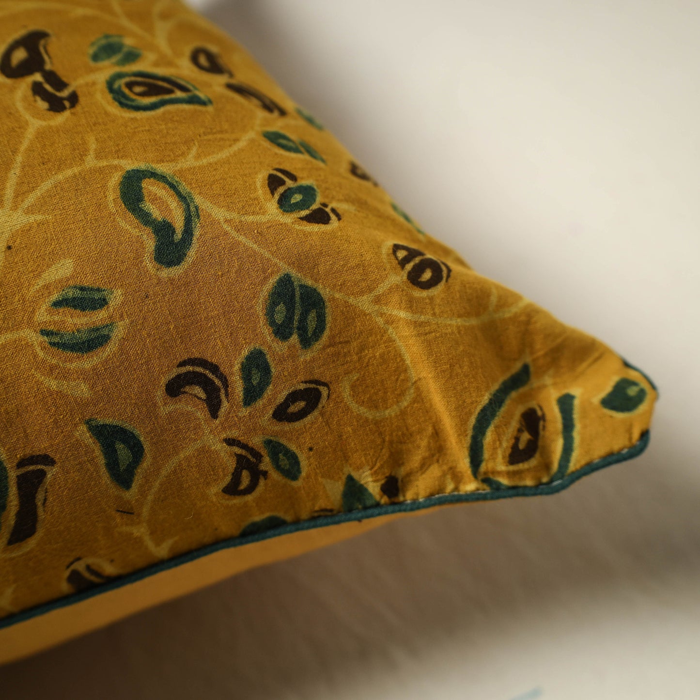 Ajrakh Hand Block Print Cushion Cover (16 x 16 in) 17