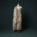 Hand Embroidered Chanderi Silk 3pc Unstitched Dress Material 28