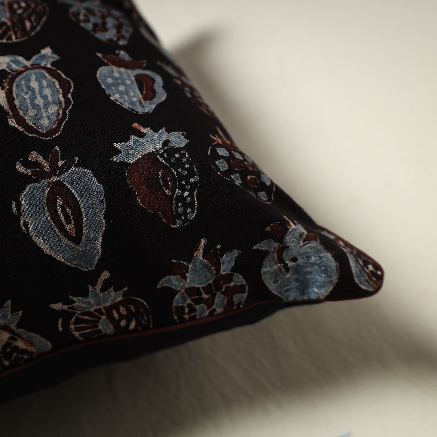 Ajrakh Hand Block Print Cushion Cover (16 x 16 in) 20