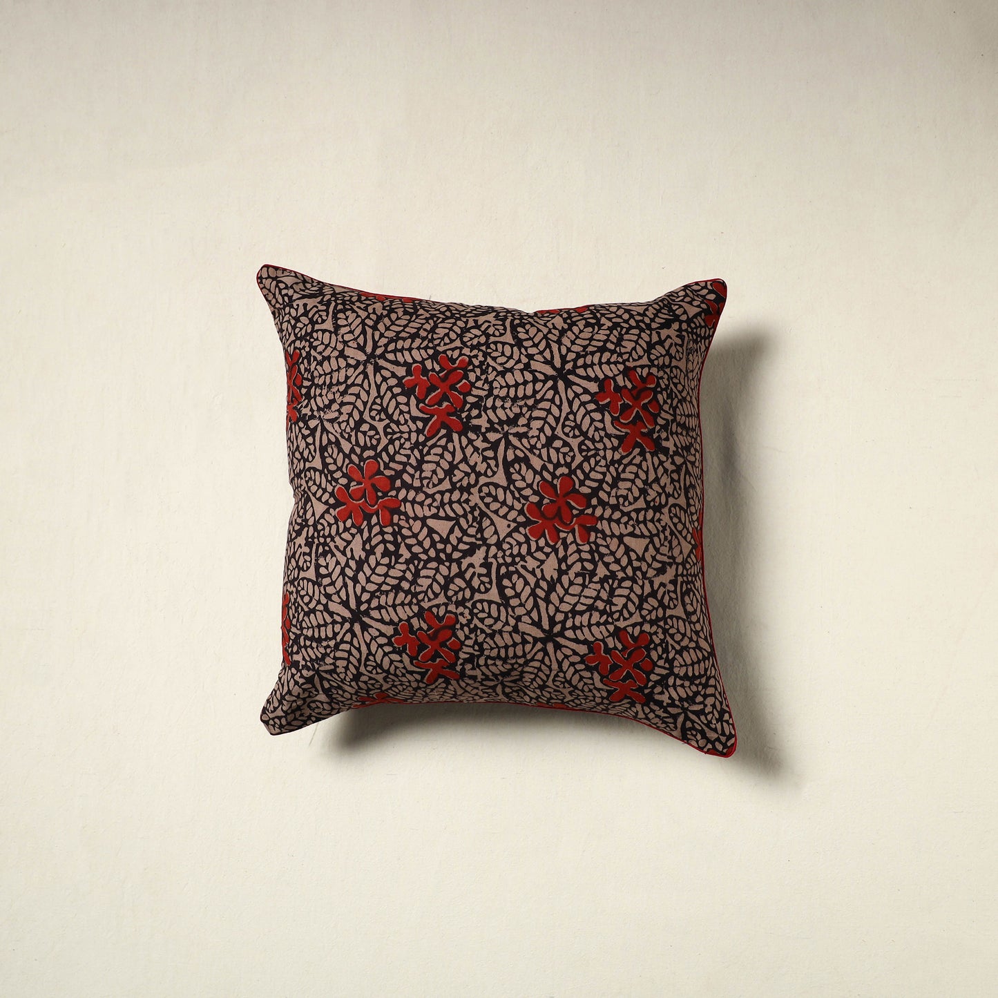 Ajrakh Hand Block Print Cushion Cover (16 x 16 in) 21
