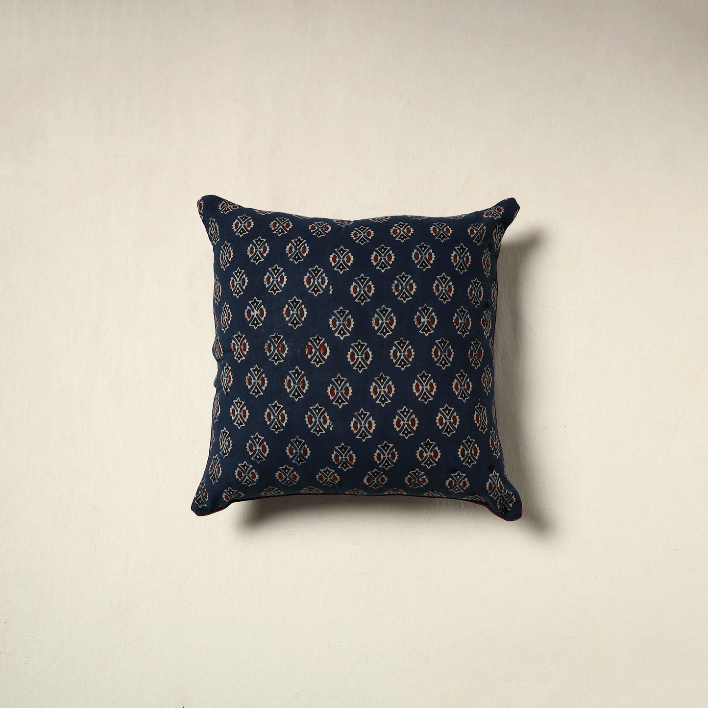 Ajrakh Hand Block Print Cushion Cover (16 x 16 in) 22
