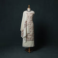 3pc Heavy Embroidered Wool Unstitched Dress Material Suit Set 74