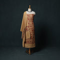 3pc Heavy Embroidered Wool Unstitched Dress Material Suit Set 76