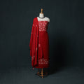 3pc Embroidered Wool Unstitched Dress Material Suit Set 77