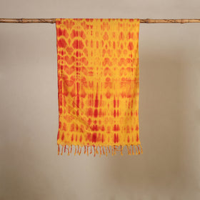 Tye-Dye Cotton Shibori Stole with Tassels