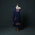 3pc Embroidered Wool Unstitched Dress Material Suit Set 79