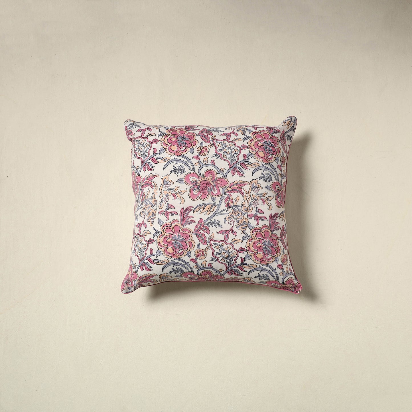 Sanganeri Hand Block Print Cushion Cover (16 x 16 in) 31