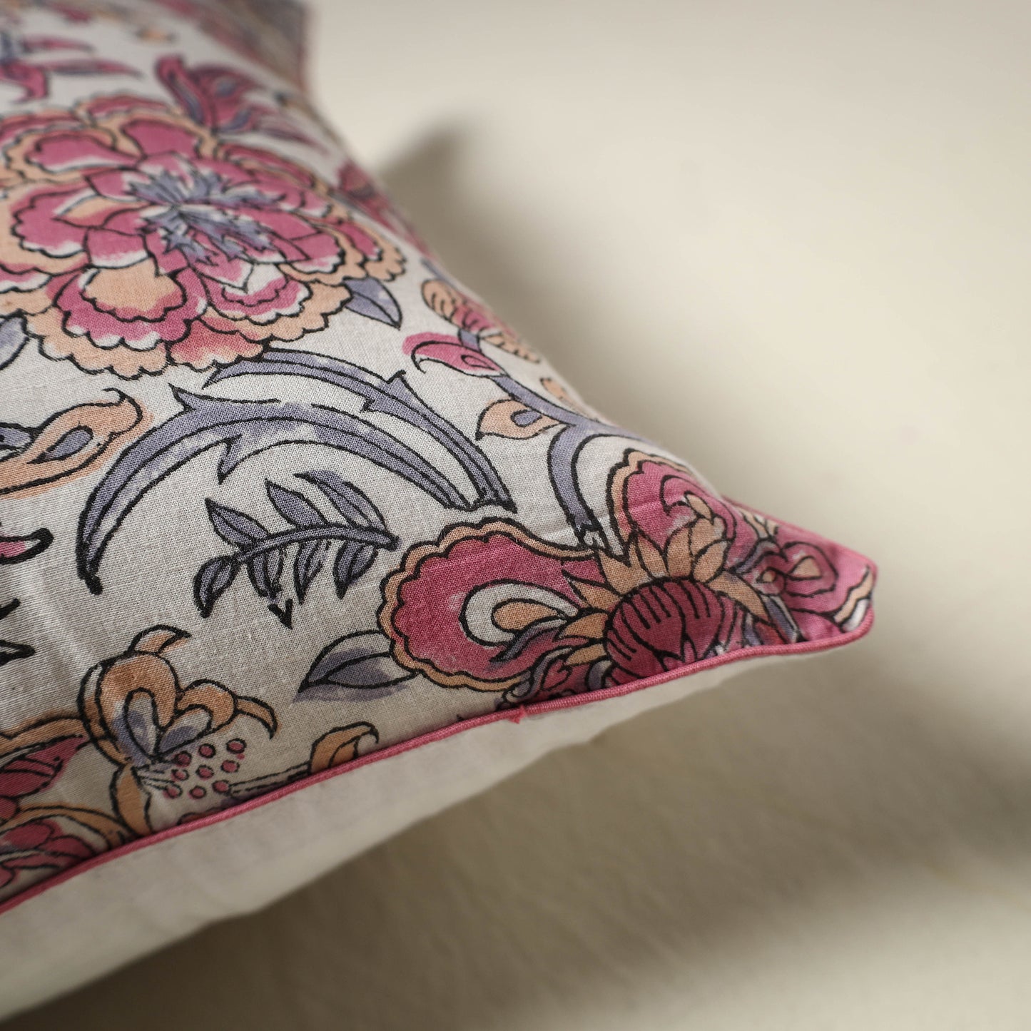 Sanganeri Hand Block Print Cushion Cover (16 x 16 in) 31