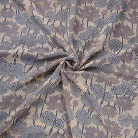 Handwoven Merino Wool Floral Hand Block Sanganeri Print Fabric 10