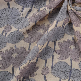 Handwoven Merino Wool Floral Hand Block Sanganeri Print Fabric 10