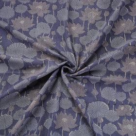 Handwoven Merino Wool Floral Hand Block Sanganeri Print Fabric 09