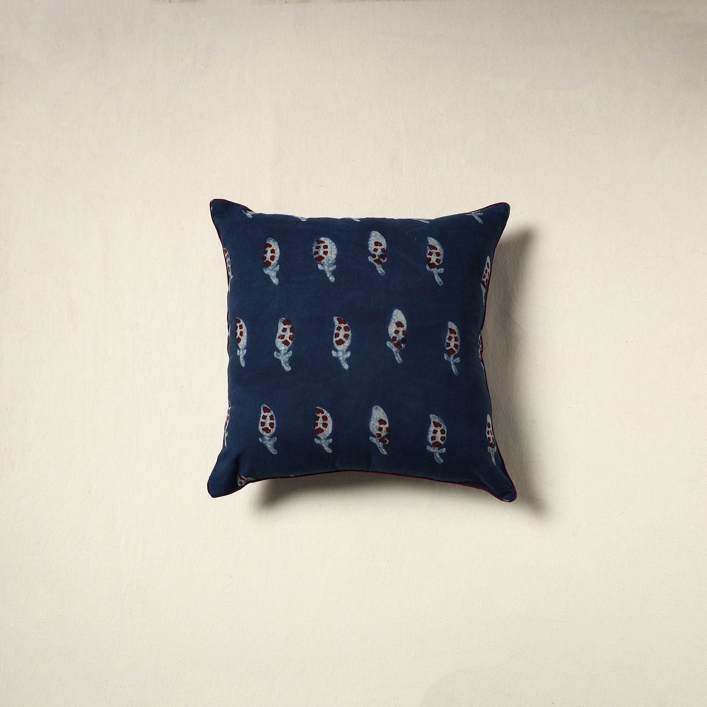 Nandana Hand Block Print Cushion Cover (16 x 16 in) 35