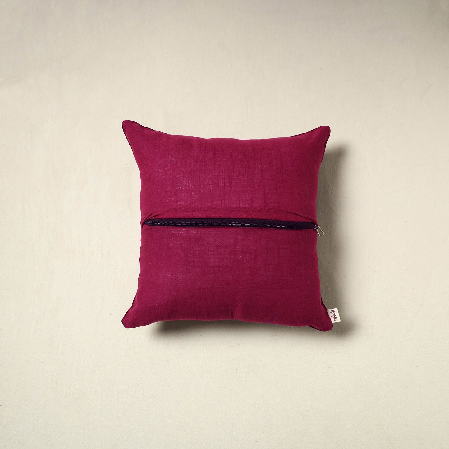 Jhiri Handloom Cotton Cushion Cover (16 x 16 in) 36