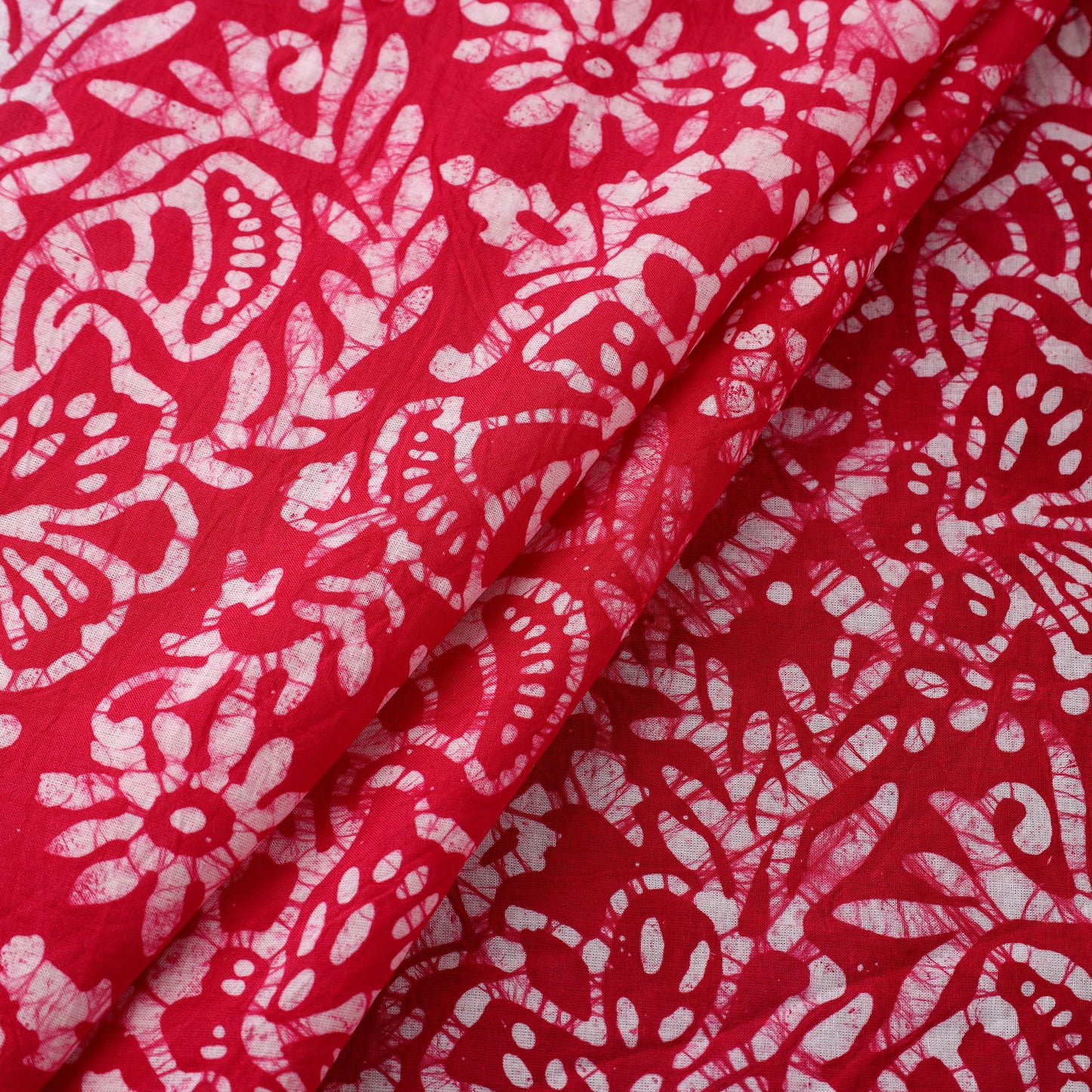  Cotton Pink Hand Batik Print Fabric