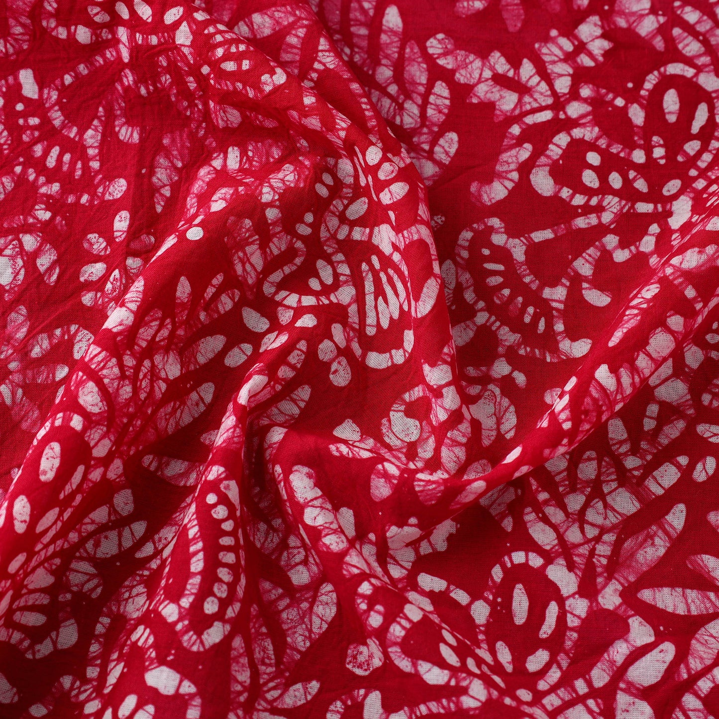  Cotton Pink Hand Batik Print Fabric
