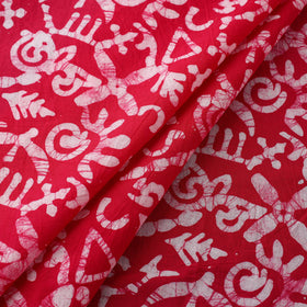 Cotton Pink Hand Batik Print Fabric