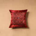Kutch Tagai Patchwork Ajrakh Mashru Silk Cushion Cover (16 x 16 in) 01