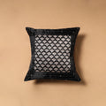 Kutch Tagai Patchwork Ajrakh Mashru Silk Cushion Cover (16 x 16 in) 04