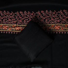 3pc Heavy Chain Stitch Embroidered Wool Unstitched Dress Material Suit Set 85