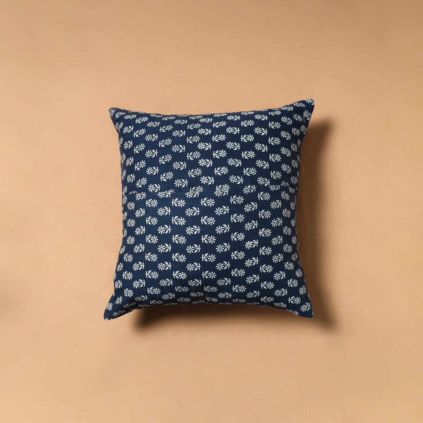 Kutch Tagai Patchwork Ajrakh Mashru Silk Cushion Cover (16 x 16 in) 03