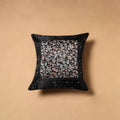 Kutch Tagai Patchwork Ajrakh Mashru Silk Cushion Cover (16 x 16 in) 05