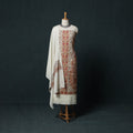 3pc Heavy Chain Stitch Embroidered Wool Unstitched Dress Material Suit Set 87