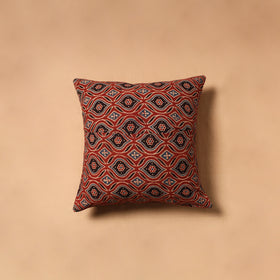 Kutch Tagai Patchwork Ajrakh Mashru Silk Cushion Cover (16 x 16 in) 06