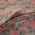 Handwoven Merino Wool Floral Hand Block Sanganeri Print Fabric 01